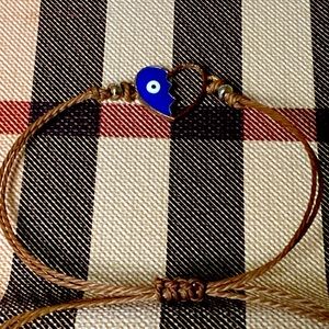 Evil Eye 🧿 Protection Blue Enamel Copper Fully Adjustable Bracelet